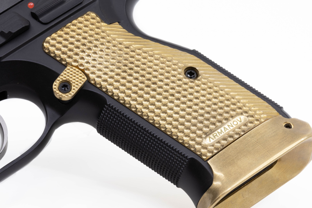BRASS SpidErgo Gen2 Pistol Grips for CZ Shadow 2, SP01, TS and 75 series-Spectra, L-02 Umbra-2 W-14.webp